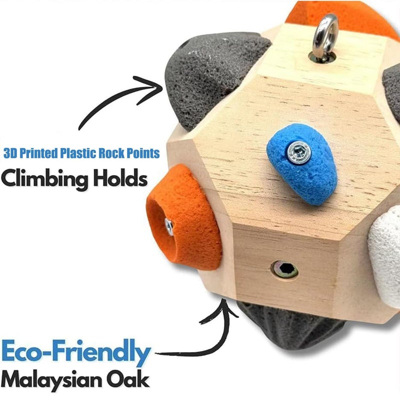 BRELIL Handcrafted Boulder Block - Build Strength and Precision, Rock Climbers Gift for Mountain Climbing Present, 3D Rock Climbing Training Ball for Finger Strength, Finger Training Tool for Climbers - Image 5